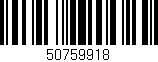 Código de barras (EAN, GTIN, SKU, ISBN): '50759918'