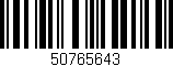 Código de barras (EAN, GTIN, SKU, ISBN): '50765643'