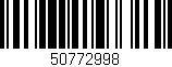 Código de barras (EAN, GTIN, SKU, ISBN): '50772998'