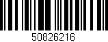 Código de barras (EAN, GTIN, SKU, ISBN): '50826216'