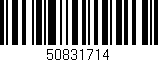 Código de barras (EAN, GTIN, SKU, ISBN): '50831714'