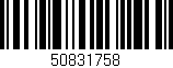 Código de barras (EAN, GTIN, SKU, ISBN): '50831758'