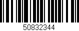 Código de barras (EAN, GTIN, SKU, ISBN): '50832344'