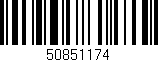 Código de barras (EAN, GTIN, SKU, ISBN): '50851174'