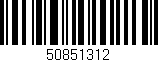 Código de barras (EAN, GTIN, SKU, ISBN): '50851312'