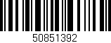 Código de barras (EAN, GTIN, SKU, ISBN): '50851392'