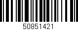 Código de barras (EAN, GTIN, SKU, ISBN): '50851421'