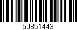 Código de barras (EAN, GTIN, SKU, ISBN): '50851443'
