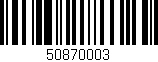 Código de barras (EAN, GTIN, SKU, ISBN): '50870003'
