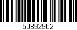 Código de barras (EAN, GTIN, SKU, ISBN): '50892962'
