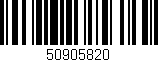 Código de barras (EAN, GTIN, SKU, ISBN): '50905820'