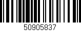 Código de barras (EAN, GTIN, SKU, ISBN): '50905837'
