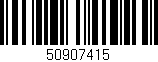 Código de barras (EAN, GTIN, SKU, ISBN): '50907415'