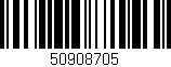Código de barras (EAN, GTIN, SKU, ISBN): '50908705'