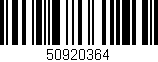 Código de barras (EAN, GTIN, SKU, ISBN): '50920364'