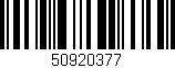 Código de barras (EAN, GTIN, SKU, ISBN): '50920377'