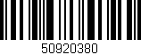 Código de barras (EAN, GTIN, SKU, ISBN): '50920380'