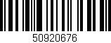Código de barras (EAN, GTIN, SKU, ISBN): '50920676'