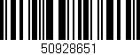 Código de barras (EAN, GTIN, SKU, ISBN): '50928651'