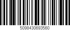 Código de barras (EAN, GTIN, SKU, ISBN): '5098430693560'