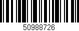 Código de barras (EAN, GTIN, SKU, ISBN): '50988726'