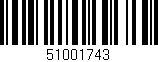 Código de barras (EAN, GTIN, SKU, ISBN): '51001743'