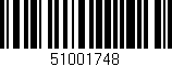 Código de barras (EAN, GTIN, SKU, ISBN): '51001748'