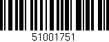 Código de barras (EAN, GTIN, SKU, ISBN): '51001751'