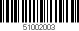Código de barras (EAN, GTIN, SKU, ISBN): '51002003'