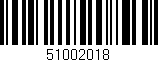 Código de barras (EAN, GTIN, SKU, ISBN): '51002018'