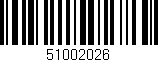 Código de barras (EAN, GTIN, SKU, ISBN): '51002026'