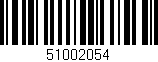 Código de barras (EAN, GTIN, SKU, ISBN): '51002054'