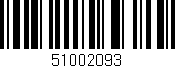 Código de barras (EAN, GTIN, SKU, ISBN): '51002093'