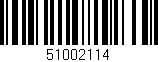 Código de barras (EAN, GTIN, SKU, ISBN): '51002114'