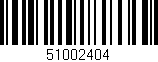 Código de barras (EAN, GTIN, SKU, ISBN): '51002404'