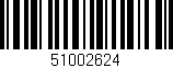 Código de barras (EAN, GTIN, SKU, ISBN): '51002624'