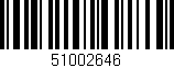 Código de barras (EAN, GTIN, SKU, ISBN): '51002646'