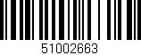 Código de barras (EAN, GTIN, SKU, ISBN): '51002663'