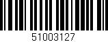 Código de barras (EAN, GTIN, SKU, ISBN): '51003127'