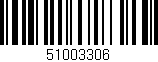 Código de barras (EAN, GTIN, SKU, ISBN): '51003306'