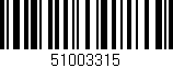 Código de barras (EAN, GTIN, SKU, ISBN): '51003315'