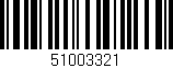 Código de barras (EAN, GTIN, SKU, ISBN): '51003321'