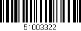 Código de barras (EAN, GTIN, SKU, ISBN): '51003322'