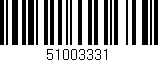 Código de barras (EAN, GTIN, SKU, ISBN): '51003331'