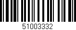 Código de barras (EAN, GTIN, SKU, ISBN): '51003332'