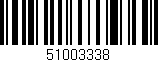 Código de barras (EAN, GTIN, SKU, ISBN): '51003338'