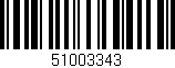Código de barras (EAN, GTIN, SKU, ISBN): '51003343'