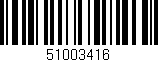 Código de barras (EAN, GTIN, SKU, ISBN): '51003416'