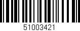 Código de barras (EAN, GTIN, SKU, ISBN): '51003421'
