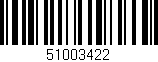 Código de barras (EAN, GTIN, SKU, ISBN): '51003422'